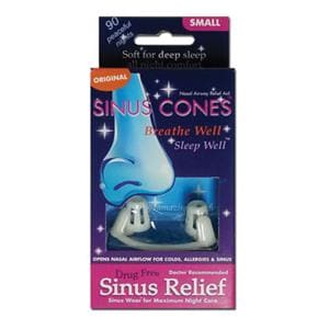 Max-Air Sinus Cones Anti-Snoring Airway Relief White Small Ea