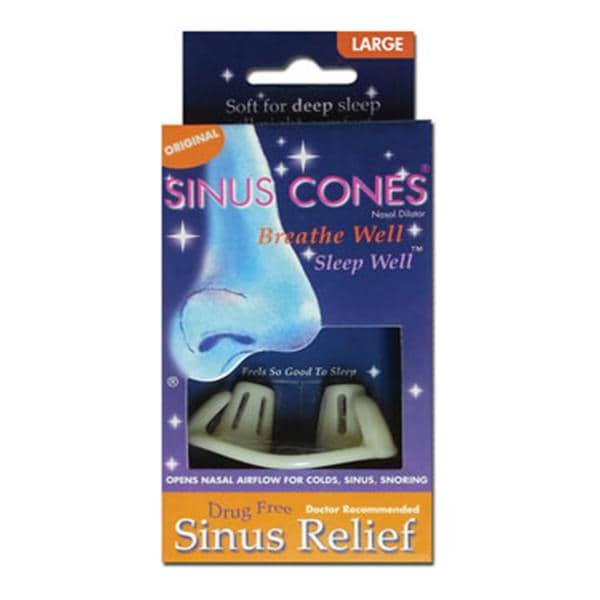 Max-Air Sinus Cones Anti-Snoring Airway Relief White Large Ea