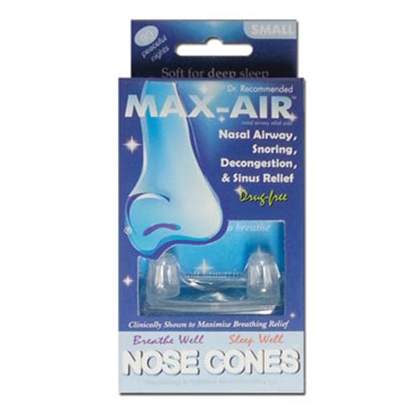 Max-Air Nose Cones Anti-Snoring Airway Relief Clear Small 2/Pk, 24 PK/CA