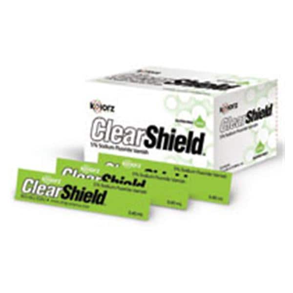 Kolorz ClearShield Fluoride Varnish Bulk Pack 5% NaF 0.4 mL Caramel 200/Bx
