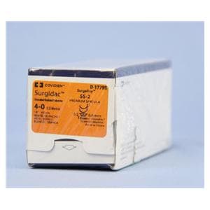 Surgidac Suture 4-0 18" Polyester Braid SS-2 White 12/Ca