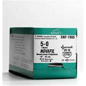 Novafil Suture 5-0 18" Polybutester Monofilament P-12 Blue 12/Ca