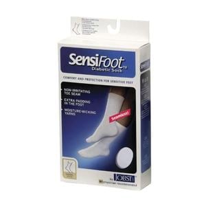 Jobst Sensifoot Compression Diabetic Socks Crew Length Medium Unisex White