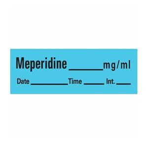 Label Meperidine Syringe Ea