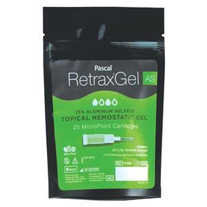 Retrax 25% Aluminum Sulfate Gel 0.32 Gm MicroPoint Cartridge Kit 25/Pk