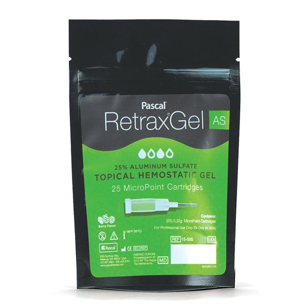 Retrax 25% Aluminum Sulfate Gel 0.32 Gm MicroPoint Cartridge Kit 25/Pk