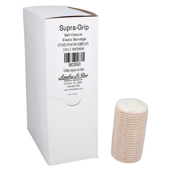 Supra-Grip Elastic Support Bandage Elastic/Cotton/Polyester 3"x5yd Tan NS 10/Bx