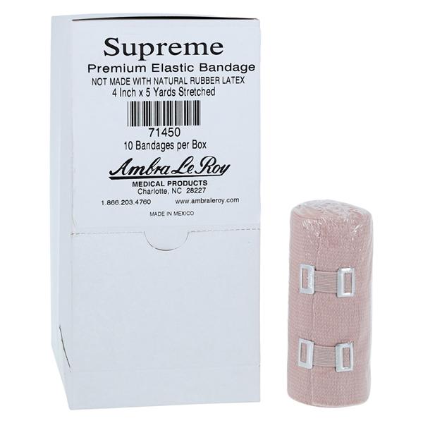 Supreme Elastic Support Bandage Elastic/Cotton/Polyester 4"x5yd Tan NS 10/Bx