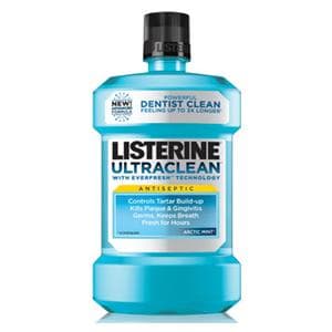 Listerine UltraClean Mouthwash 1.5 Liter Arctic Mint 6/Ca