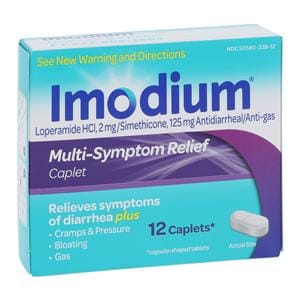 Imodium Antidiarrhea/Antigas Caplets Multi-Symptom 12/Bx