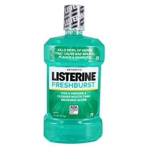 Listerine Mouthwash 1.5 Liter Fresh Burst 6/Ca