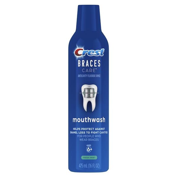 Crest Fresh Mint Mouthwash 475 mL 4/Ca