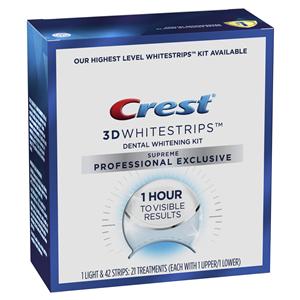Crest 3D Whitestrips At Home Whitening Strips Suprm Kt 11% Hyd Prxd w/ Lt 4/Ca