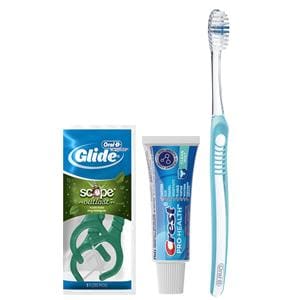 Crest Oral-B Basic Toothbrush Bundle Bundle with Flossers 144/Ca