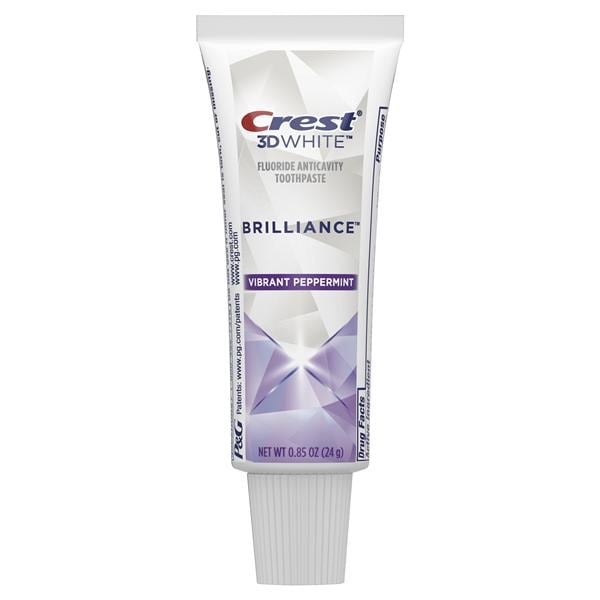Crest 3D White Brilliance Whitening Toothpaste 0.85 oz Vibrant Peppermint 72/Ca
