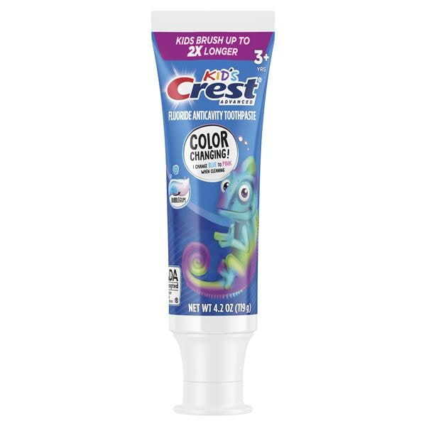 Kid's Crest Toothpaste 3+ Years 4.2 oz Bubble Gum 24/Ca