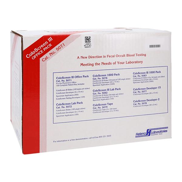 ColoScreen FOB Office Pack Test Kit CLIA Waived For Physician Office Use 100/Ca