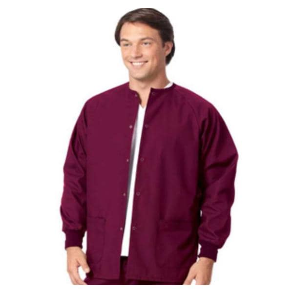Warm-Up Jacket 2 Pockets Long Raglan Sleeves 2X Large Burgundy Unisex Ea
