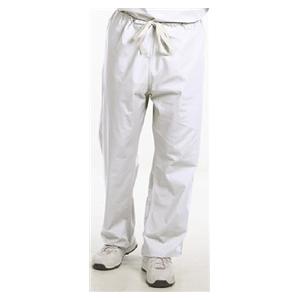 Scrub Pant 100% Cotton 1 Pocket Large White Unisex Ea