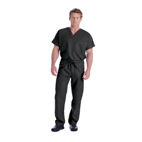 Scrub Pant 65% Polyester / 35% Cotton 2 Pockets X-Small Black Unisex Ea