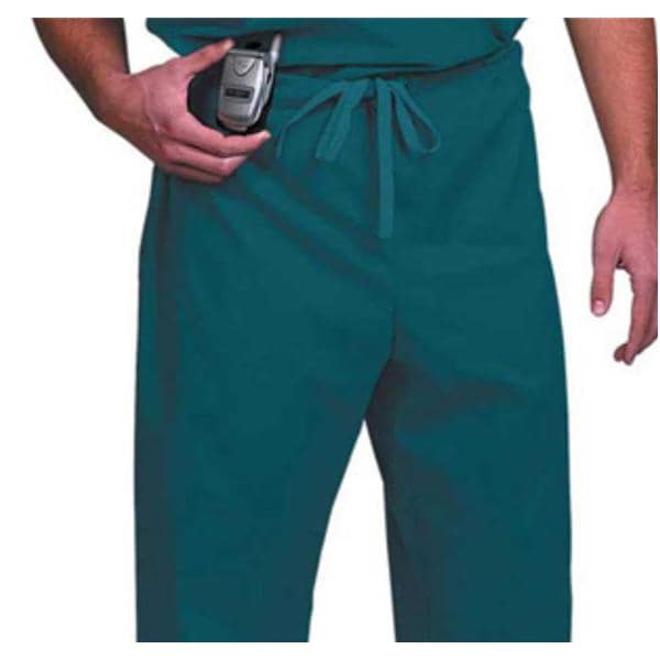 Scrub Pant 65% Polyester / 35% Cotton 1 Pocket X-Small Dark Teal Unisex Ea