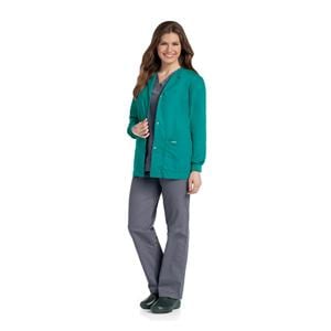 Warm-Up Jacket 4 Pockets Long Sleeves / Knit Cuff X-Small Teal Ea