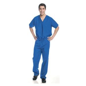 Scrub Pant 65% Polyester / 35% Cotton 2 Pockets Small Royal Blue Unisex Ea