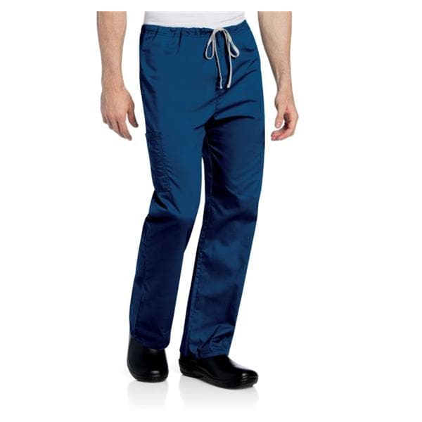 Scrub Pant 65% Polyester / 35% Cotton 2 Pockets Medium Galaxy Blue Unisex Ea