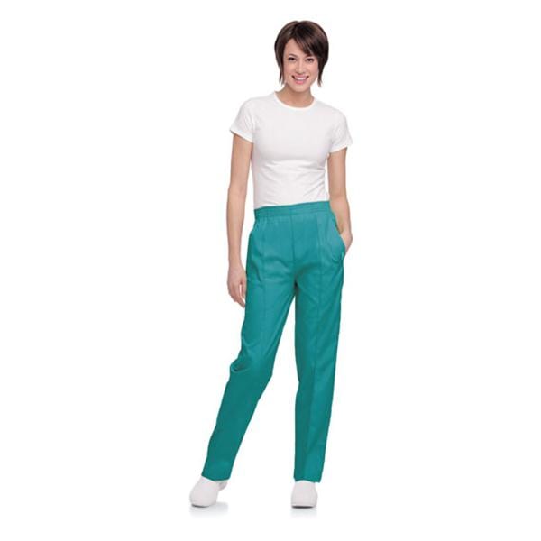 Scrub Pant 65% Polyester / 35% Cotton 2 Pockets Small Teal Womens Ea