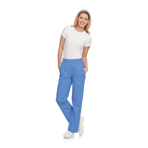 Scrub Pant 4 Pockets Medium Ceil Blue Womens Ea