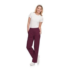 Scrub Pant 65% Polyester / 35% Cotton 4 Pockets X-Large Wine Womens Ea