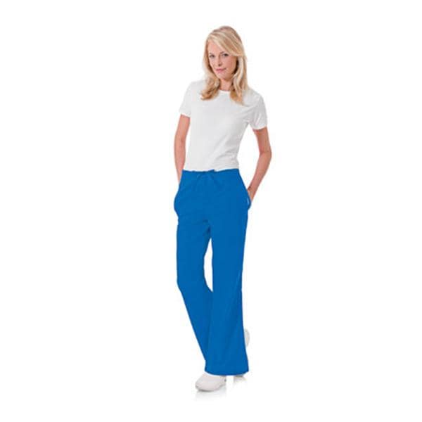 Scrub Pant 65% Polyester / 35% Cotton 5 Pockets X-Large Royal Blue Womens Ea