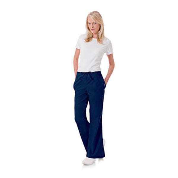Scrub Pant 65% Polyester / 35% Cotton 5 Pockets Medium Navy Womens Ea