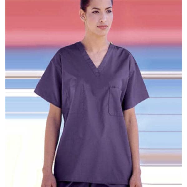 Fashion Seal Scrub Shirt Poly/Ctn 1 Pocket Set-In Sleeves Medium Prpl Unisex Ea