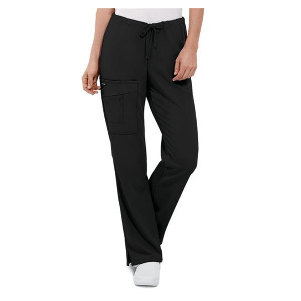 Jockey Scrub Pant Poly/Ryn/Spndx 4 Pockets Medium Black Womens Ea