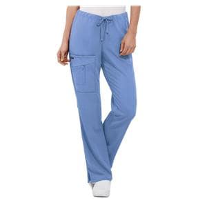 Jockey Scrub Pant Poly/Ryn/Spndx 4 Pockets Large Ceil Blue Womens Ea