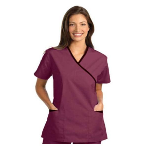 Fashion Seal Scrub Shirt 7001 Womens Large Burgundy Ea