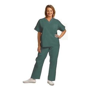 Fashion Seal Scrub Shirt V-Neck 1 Pocket Medium Teal Unisex Ea