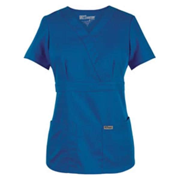 Greys Anatomy Scrub Shirt 4153 Crossover Womens Large Royal