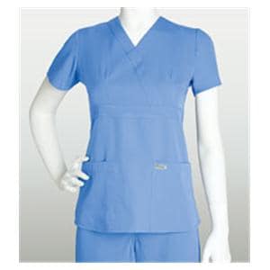 Greys Anatomy Scrub Shirt 4153 Crossover Womens Small Ceil Blue Ea