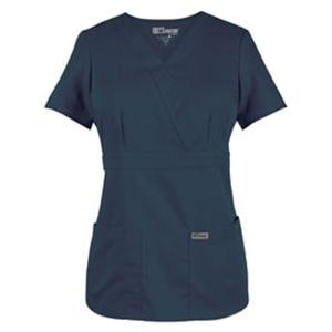 Greys Anatomy Scrub Shirt 4153 Crossover Womens 3X Large Steel Grey Ea