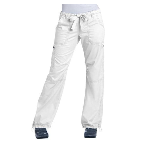 Womens Koi Lindsey Drawstring Cargo Pants White