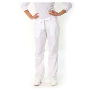 Scrub Pant 55% Cotton / 45% Polyester 6 Pockets X-Small White Womens Ea