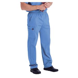 Scrub Pant 65% Polyester / 35% Cotton 5 Pockets Small Ceil Blue Mens Ea