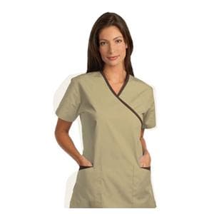 Fashion Seal Scrub Shirt 7007 Womens Large Tan / Chocolate Ea