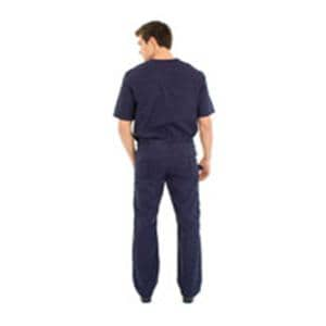 Scrub Pant 55% Cotton / 45% Polyester Multiple Pockets Small Navy Mens Ea