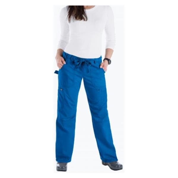 Scrub Pant 55% Cotton / 45% Polyester 6 Pockets Large Royal Blue Womens Ea