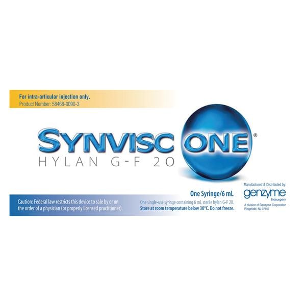 Synvisc ONE Injection 8mg/mL Prefilled Syringe 6mL 6mL