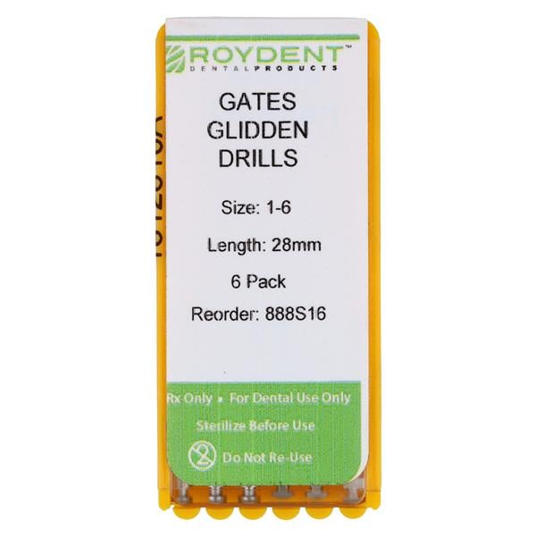 Gates Glidden Drill 28 mm Size 1-6 6/Bx