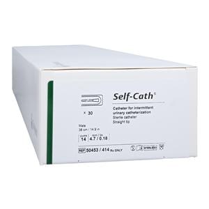 Self-Cath Catheter Intermittent 14Fr Long Straight Tip Silicone 16" 30/BX